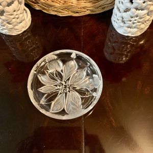 Savoir Vivre Japan Key Glass 5" Dish bowl,Floral Trinket Dish